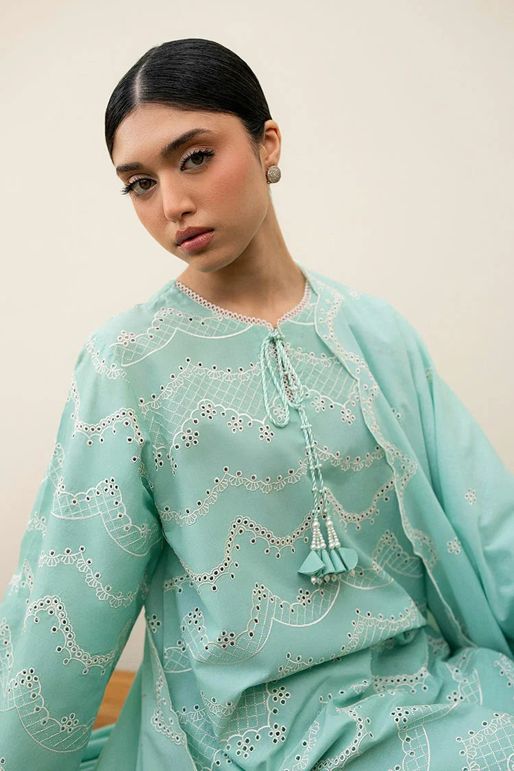 Picture of Cross Stitch - Mahiri Unstitched Collection Vol 2 - Neo Mint - Available at Raja Sahib