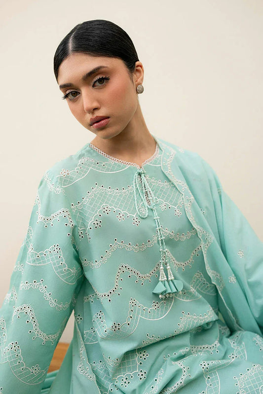 Picture of Cross Stitch - Mahiri Unstitched Collection Vol 2 - Neo Mint - Available at Raja Sahib