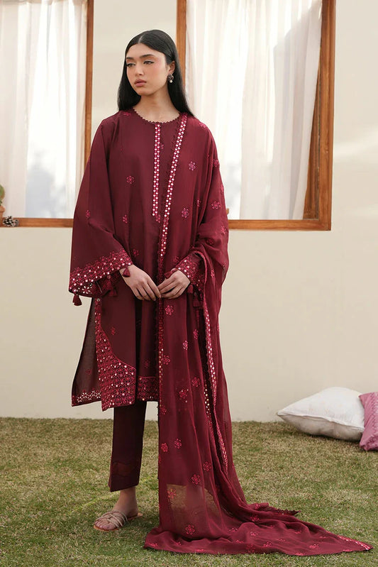 Picture of Cross Stitch - Mahiri Unstitched Collection Vol 2 - Windsor Red - Available at Raja Sahib