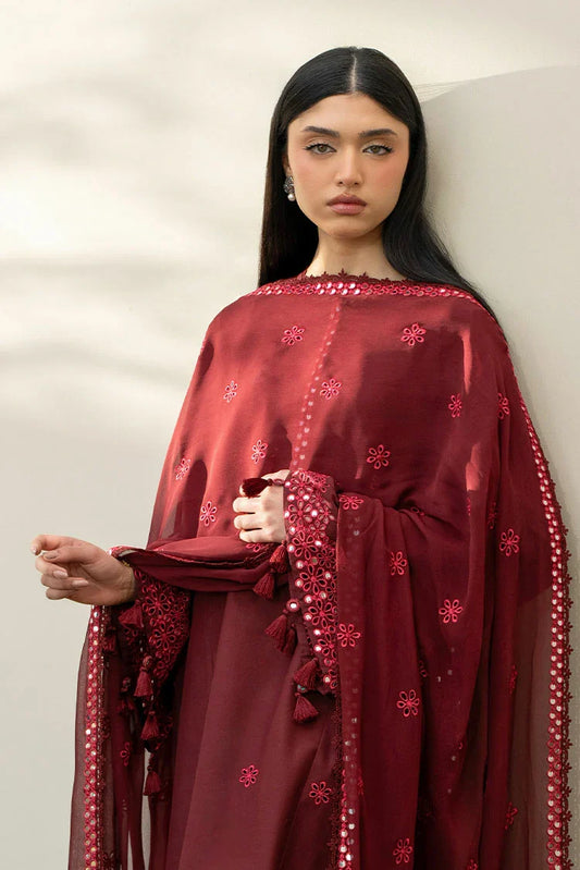 Picture of Cross Stitch - Mahiri Unstitched Collection Vol 2 - Windsor Red - Available at Raja Sahib