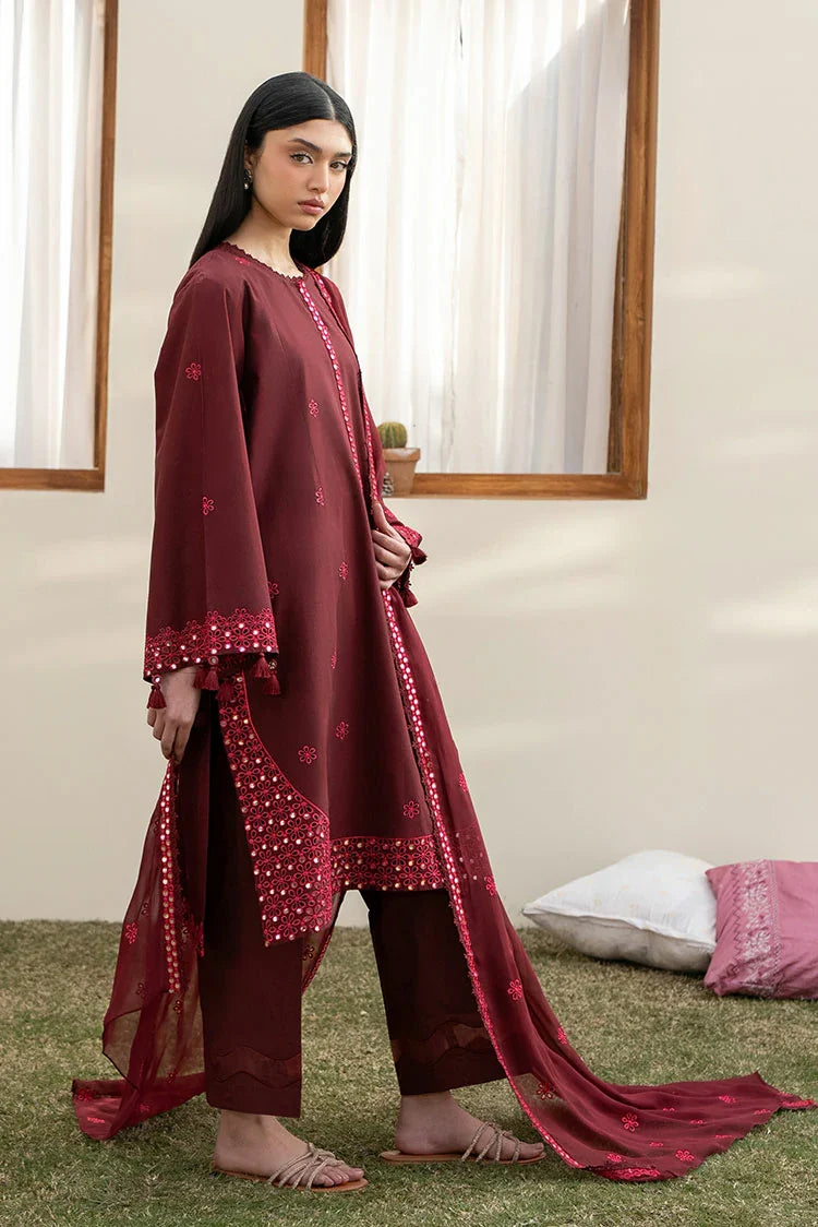 Picture of Cross Stitch - Mahiri Unstitched Collection Vol 2 - Windsor Red - Available at Raja Sahib