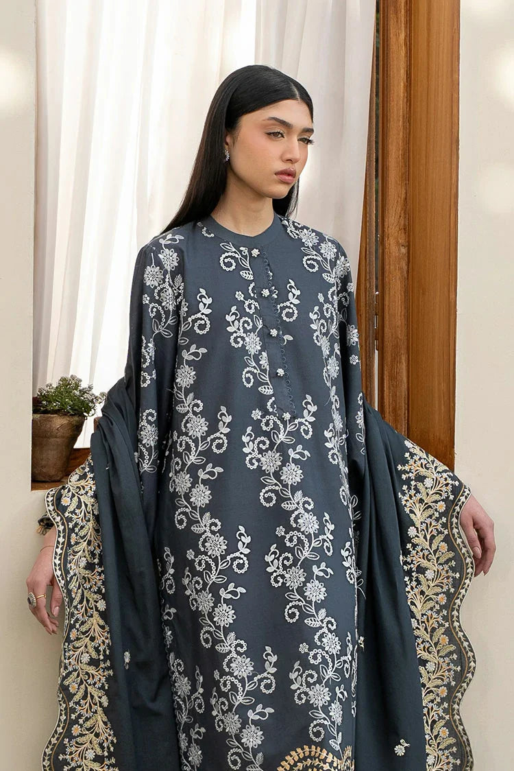 Picture of Cross Stitch - Mahiri Unstitched Collection Vol 2 - Ombre Blue - Available at Raja Sahib