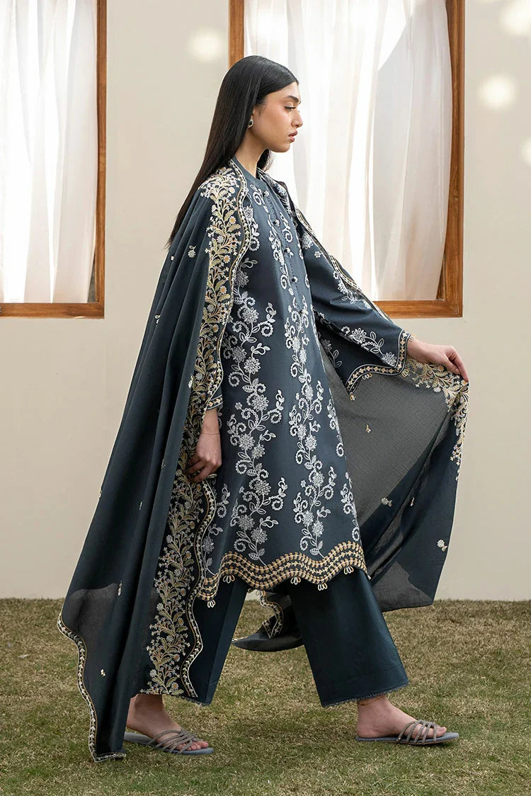 Picture of Cross Stitch - Mahiri Unstitched Collection Vol 2 - Ombre Blue - Available at Raja Sahib