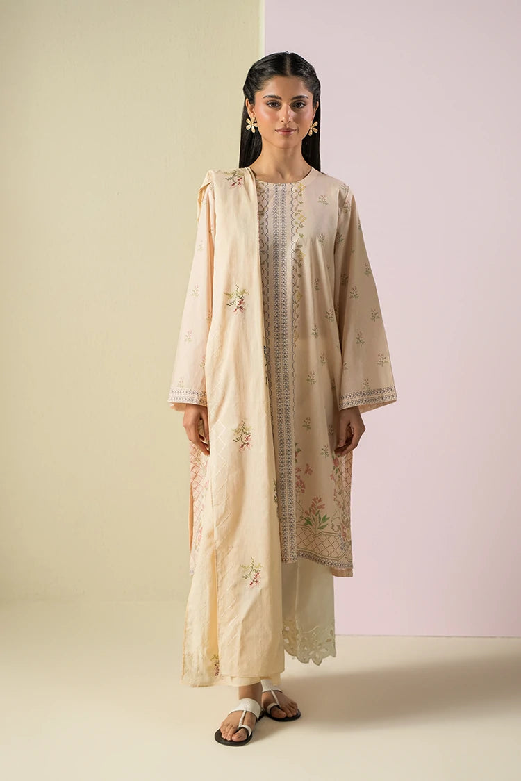 Picture of Cross Stitch - Ready to Wear - Pastel Threads - 2 Piece - Available at Raja Sahib