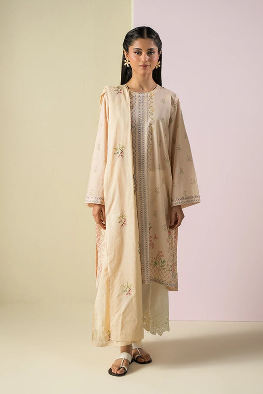 Picture of Cross Stitch - Ready to Wear - Pastel Threads - 2 Piece - Available at Raja Sahib