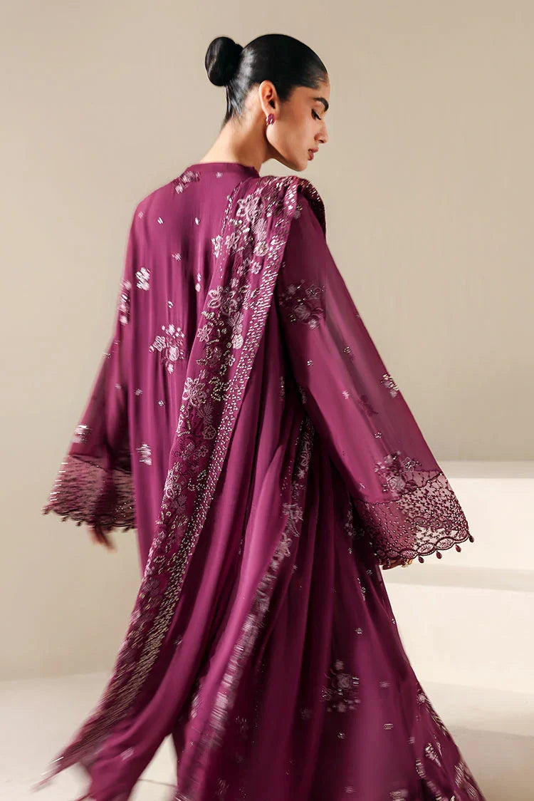 Picture of Cross Stitch - Embroidered Chiffon Edit Vol 2 - Ruby Garnet - Available at Raja Sahib