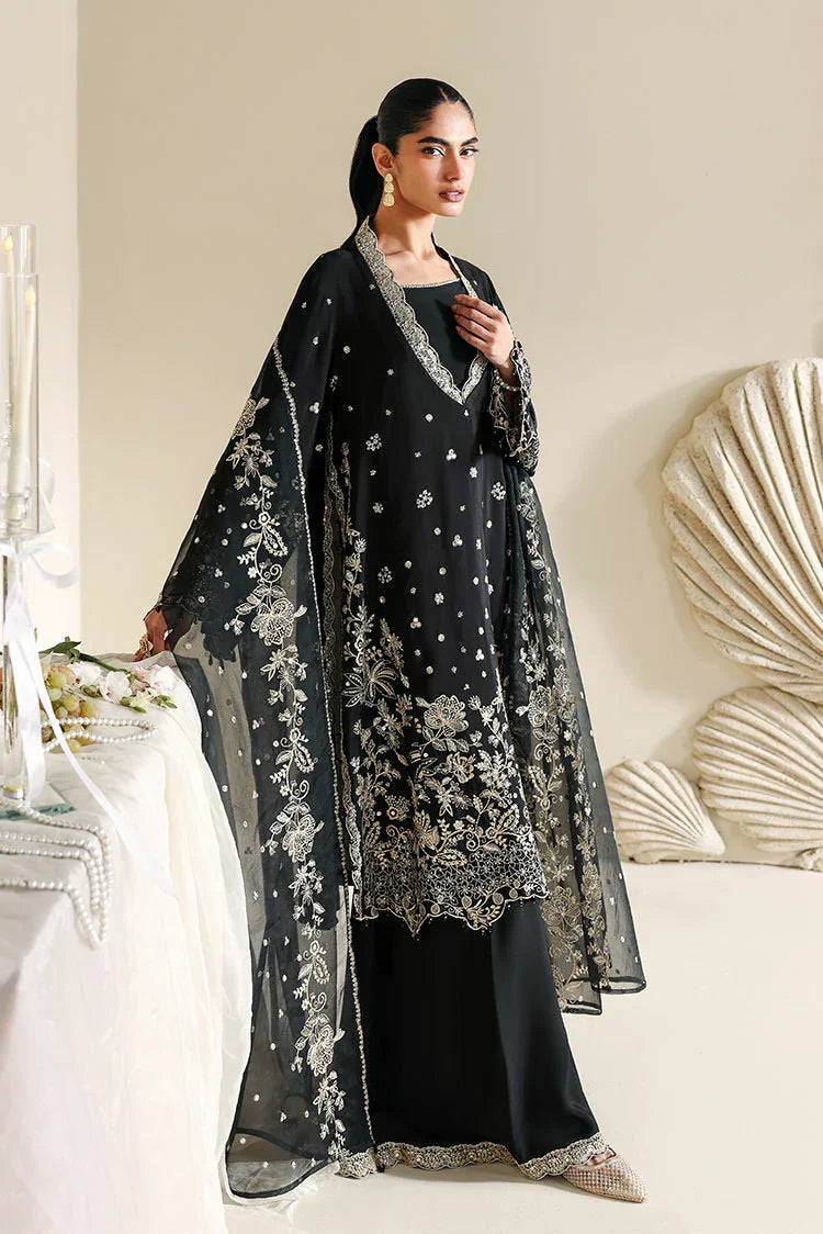 Picture of Cross Stitch - Embroidered Chiffon Edit Vol 2 - Raven Glam - Available at Raja Sahib