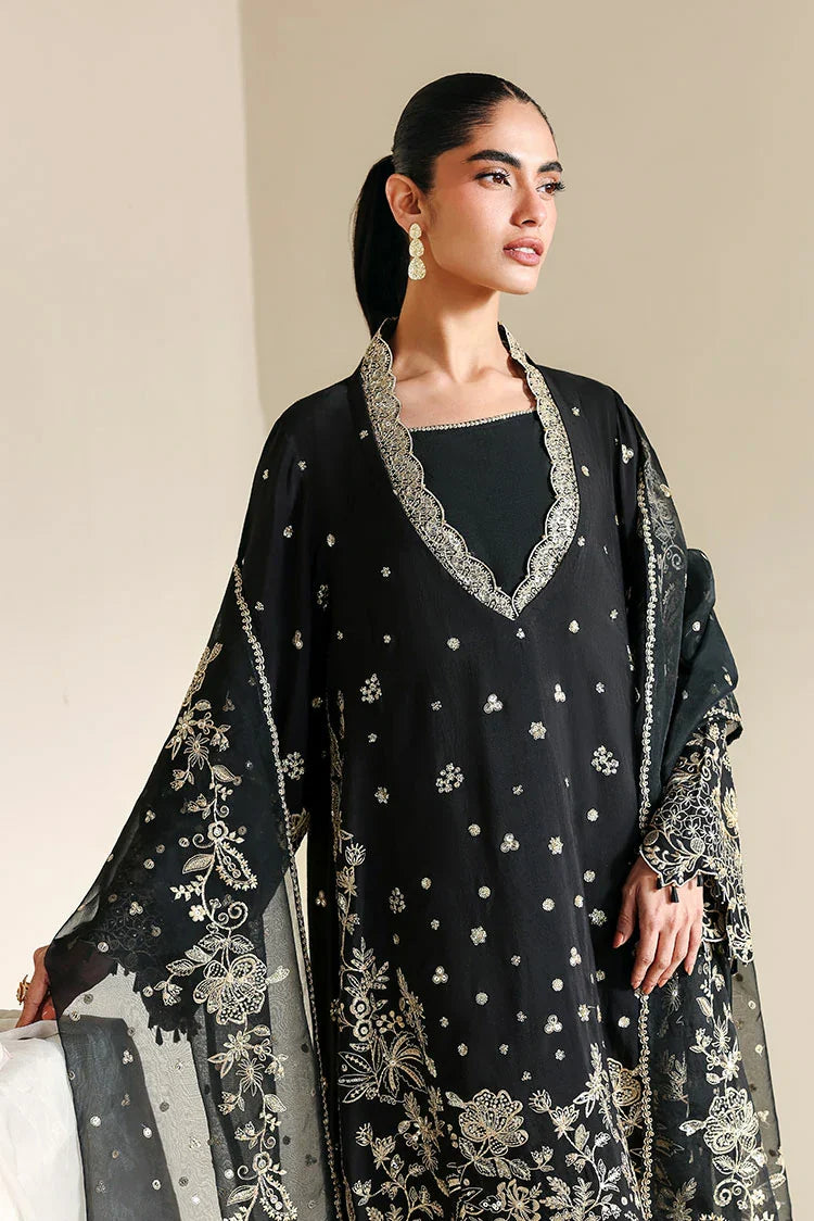 Picture of Cross Stitch - Embroidered Chiffon Edit Vol 2 - Raven Glam - Available at Raja Sahib