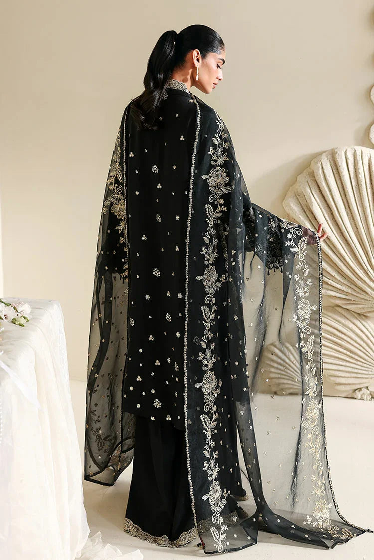 Picture of Cross Stitch - Embroidered Chiffon Edit Vol 2 - Raven Glam - Available at Raja Sahib