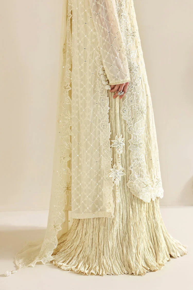 Picture of Cross Stitch - Embroidered Chiffon Edit Vol 2 - Ivory Bloom - Available at Raja Sahib