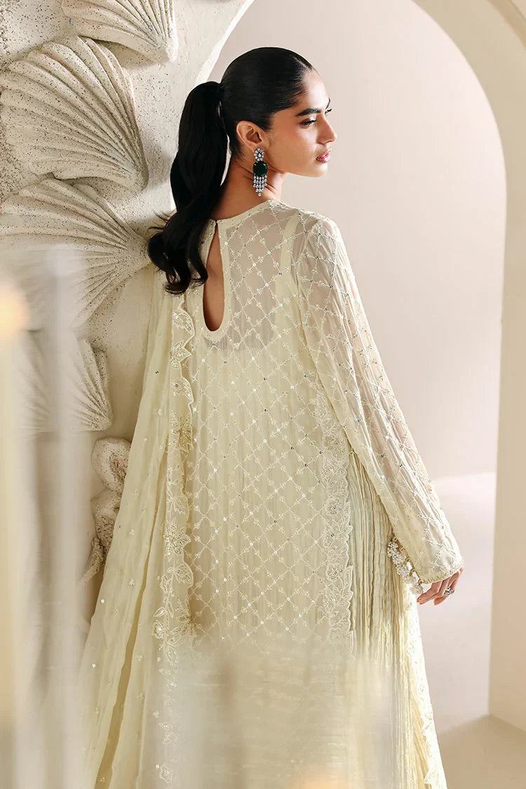Picture of Cross Stitch - Embroidered Chiffon Edit Vol 2 - Ivory Bloom - Available at Raja Sahib
