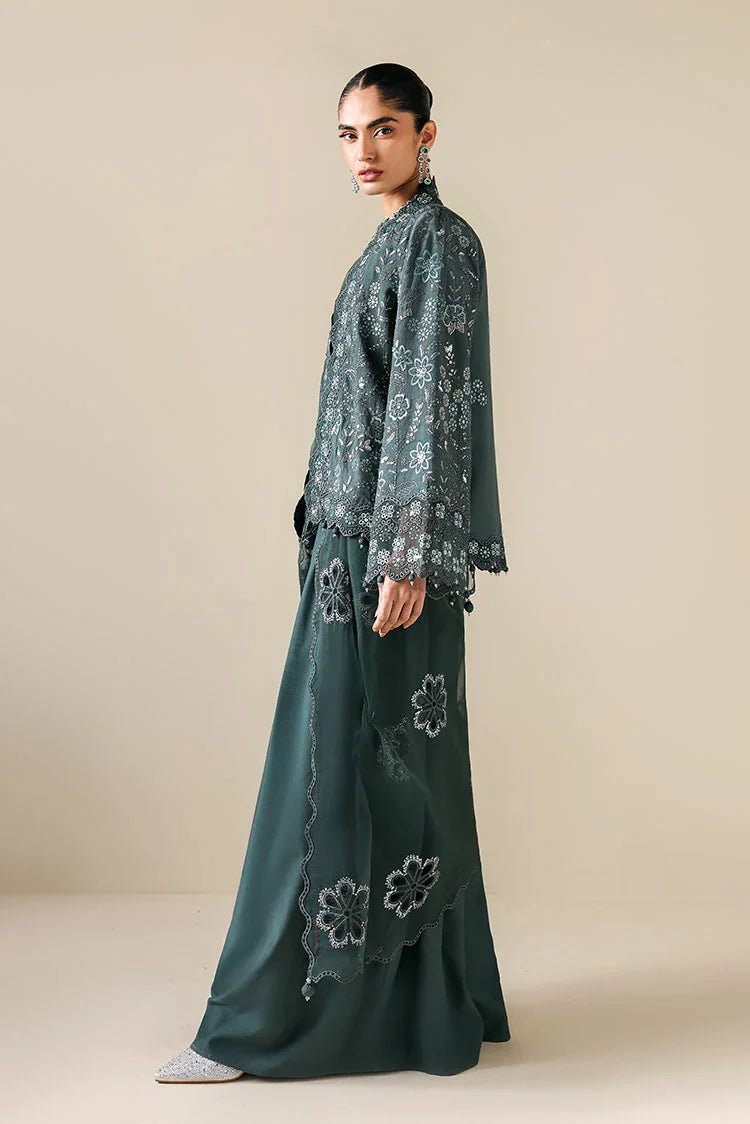 Picture of Cross Stitch - Embroidered Chiffon Edit Vol 2 - Dark Sea - Available at Raja Sahib