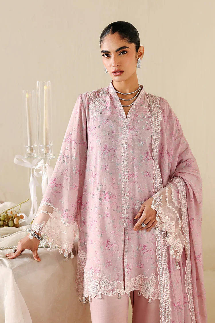 Picture of Cross Stitch - Embroidered Chiffon Edit Vol 2 - Rose Quartz - Available at Raja Sahib