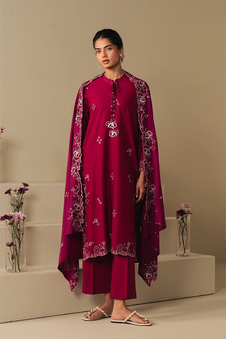 Picture of Cross Stitch - Ready to Wear - Cherries Jubilee - 2 Piece - Available at Raja Sahib