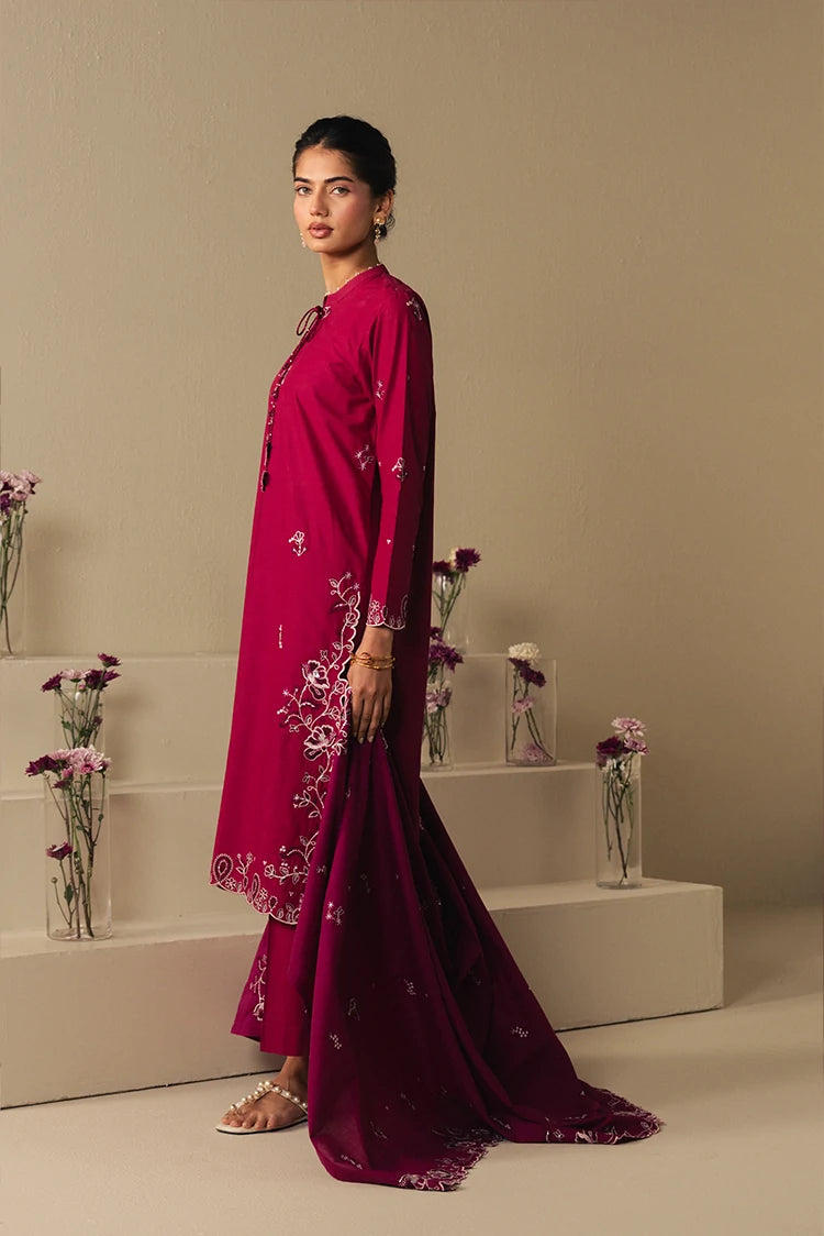 Picture of Cross Stitch - Ready to Wear - Cherries Jubilee - 2 Piece - Available at Raja Sahib