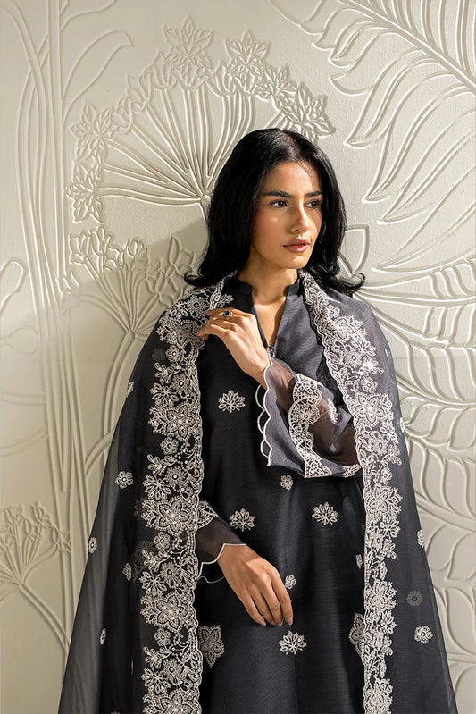 Picture of Cross Stitch - Ready to Wear - Navy Gleam - 2 Piece - Available at Raja Sahib