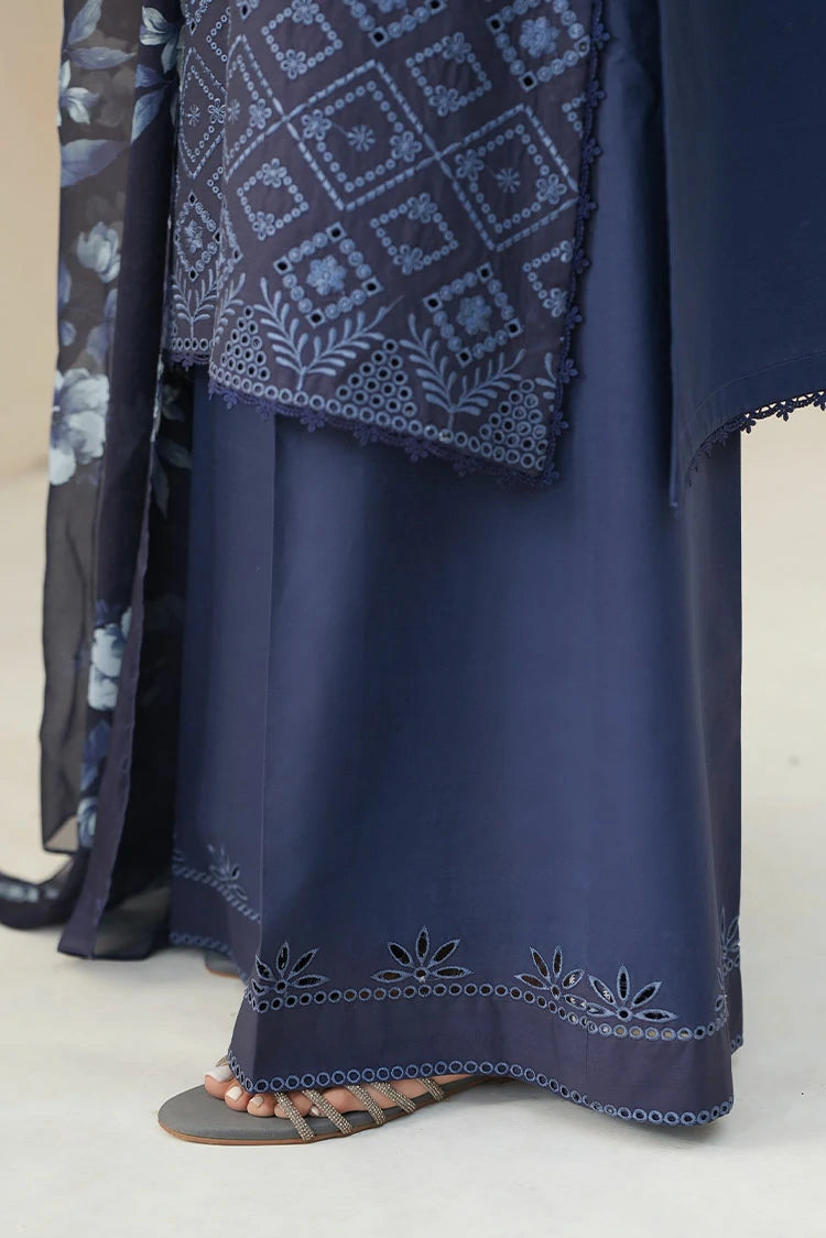 Picture of Cross Stitch - Chikankari Edit Vol 2 - Blue Floret - Available at Raja Sahib