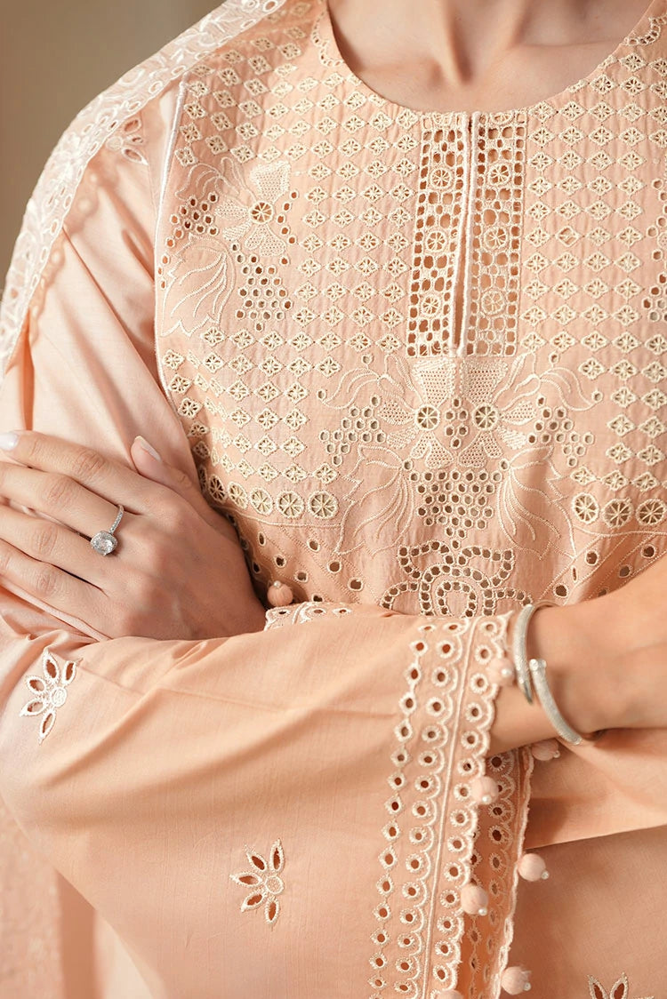 Picture of Cross Stitch - Chikankari Edit Vol 2 - Petal Peach - Available at Raja Sahib