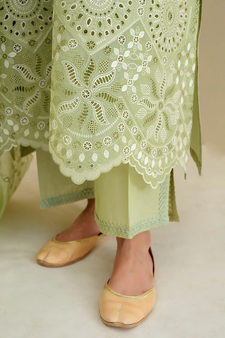 Picture of Cross Stitch - Chikankari Edit Vol 2 - Sage Silk - Available at Raja Sahib