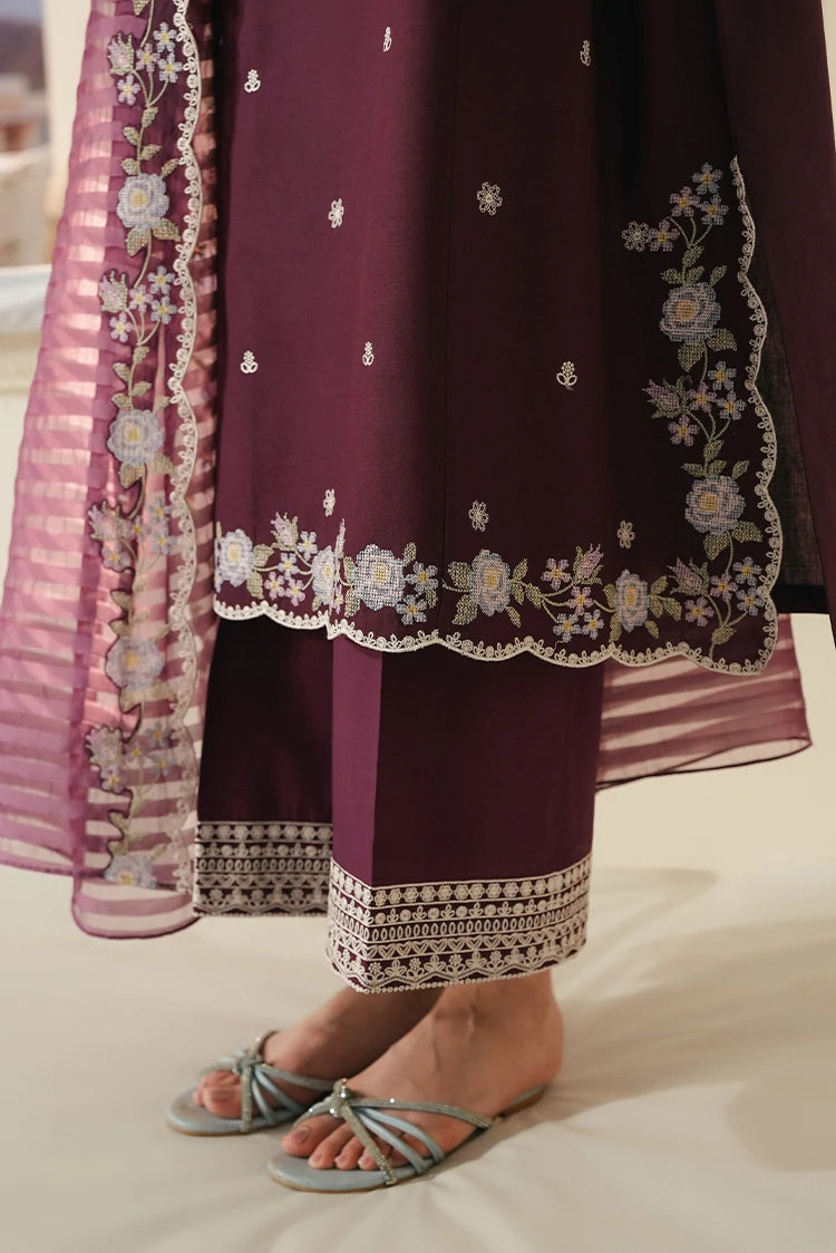 Picture of Cross Stitch - Embroidered Lawn Edit Vol 3 - Berry Mist - Available at Raja Sahib