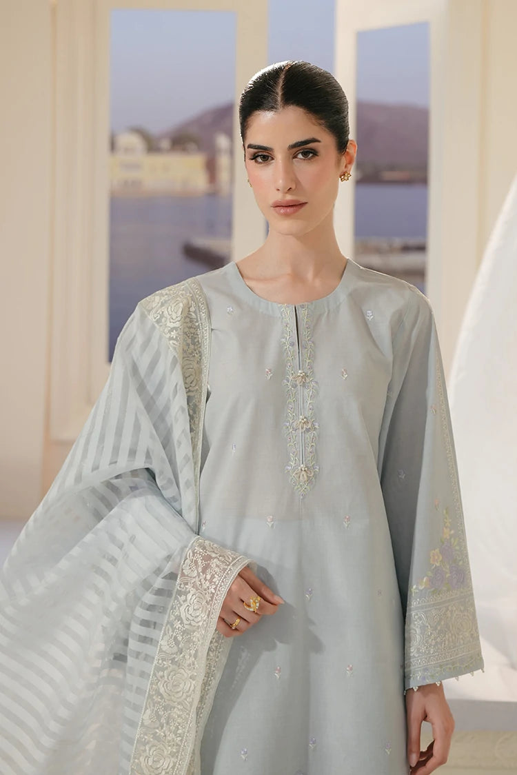 Picture of Cross Stitch - Embroidered Lawn Edit Vol 3 - Aqua Whisper - Available at Raja Sahib
