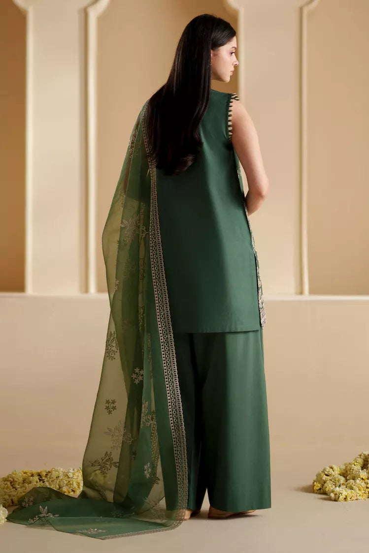 Picture of Cross Stitch - Chikankari Edit Vol 3 - Forest Green - Available at Raja Sahib