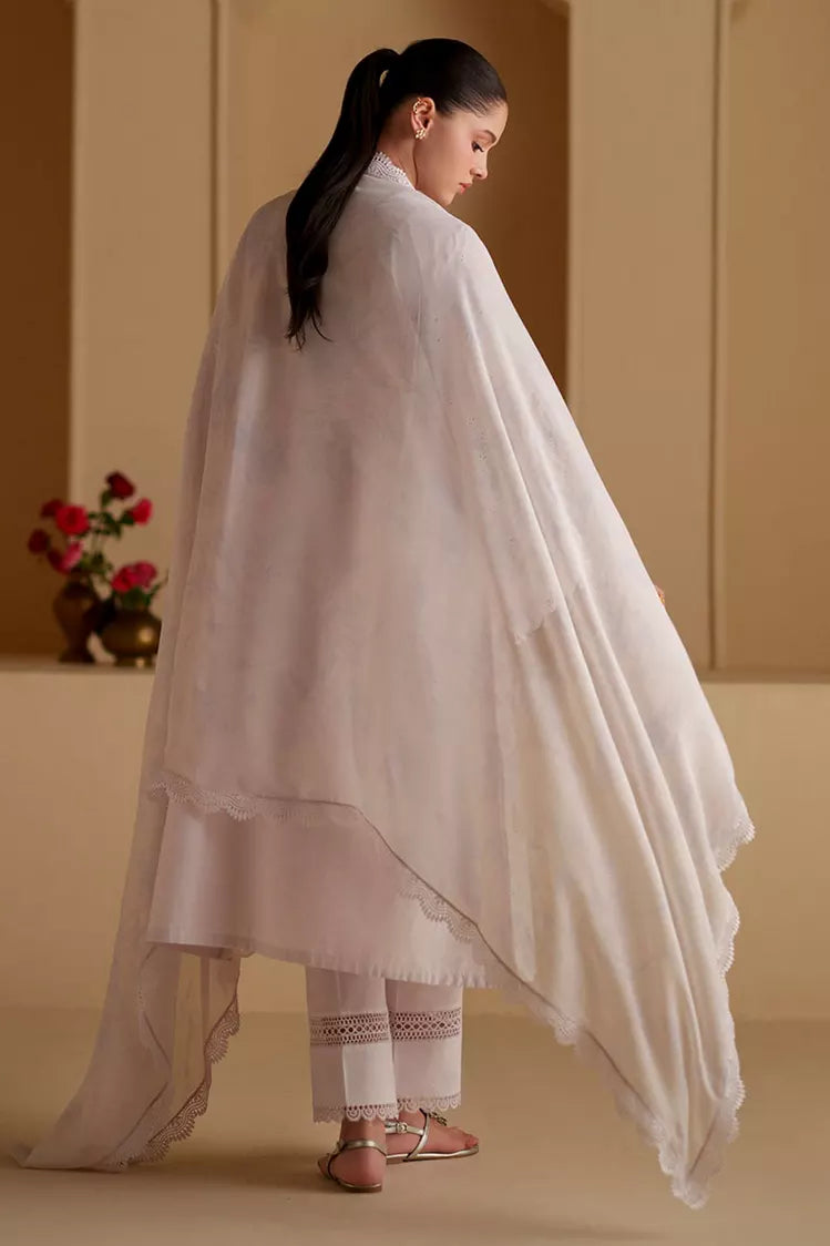 Picture of Cross Stitch - Chikankari Edit Vol 3 - Lavender White - Available at Raja Sahib