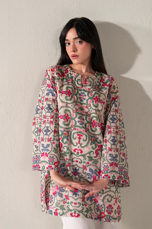 Picture of Cross Stitch - Coral Bloom Printed Lawn Shirt - Available at Raja Sahib