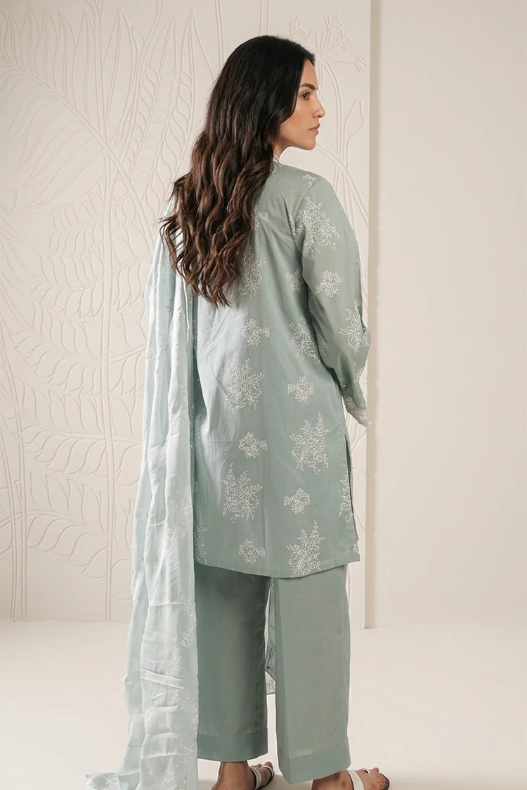 Picture of Cross Stitch - Daily Unstitched Printed Lawn Vol 3 - Green Essence - Available at Raja Sahib