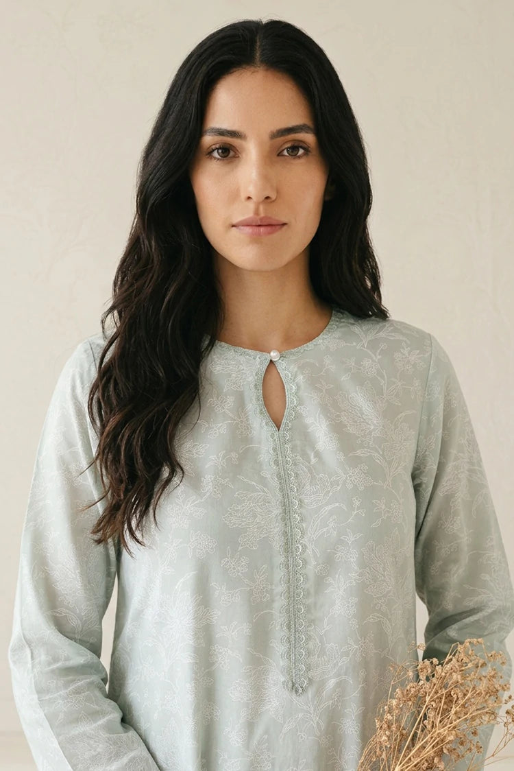 Picture of Cross Stitch - Daily Unstitched Printed Lawn Vol 3 - Harbor Gray - Available at Raja Sahib