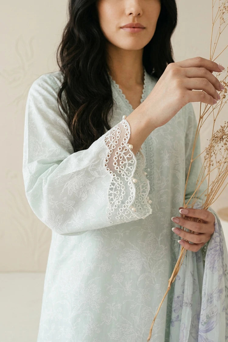 Picture of Cross Stitch - Daily Unstitched Printed Lawn Vol 3 - Harbor Gray - Available at Raja Sahib