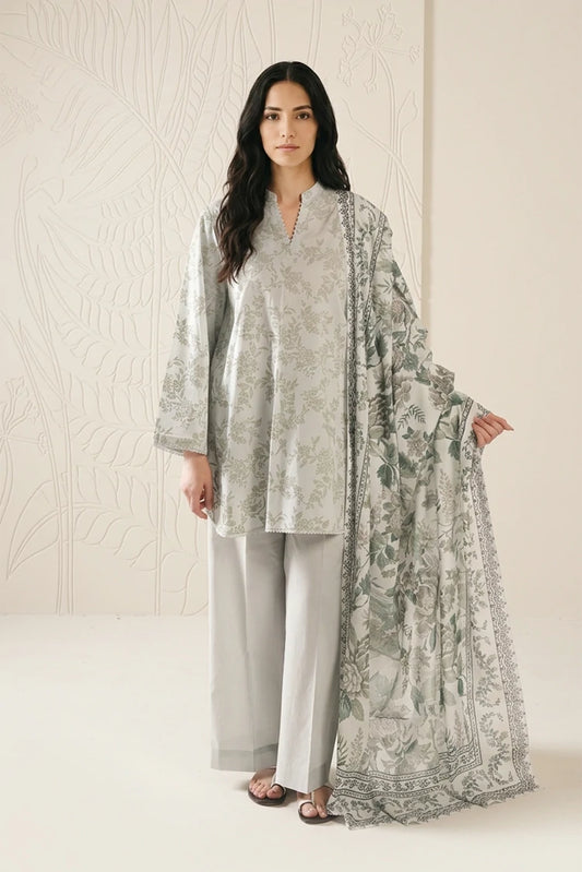 Picture of Cross Stitch - Daily Unstitched Printed Lawn Vol 3 - Serene Whisper - Available at Raja Sahib