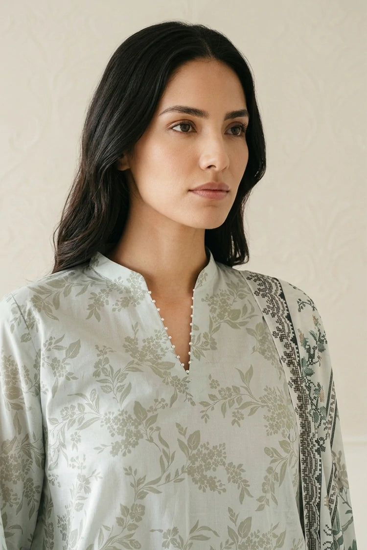 Picture of Cross Stitch - Daily Unstitched Printed Lawn Vol 3 - Serene Whisper - Available at Raja Sahib
