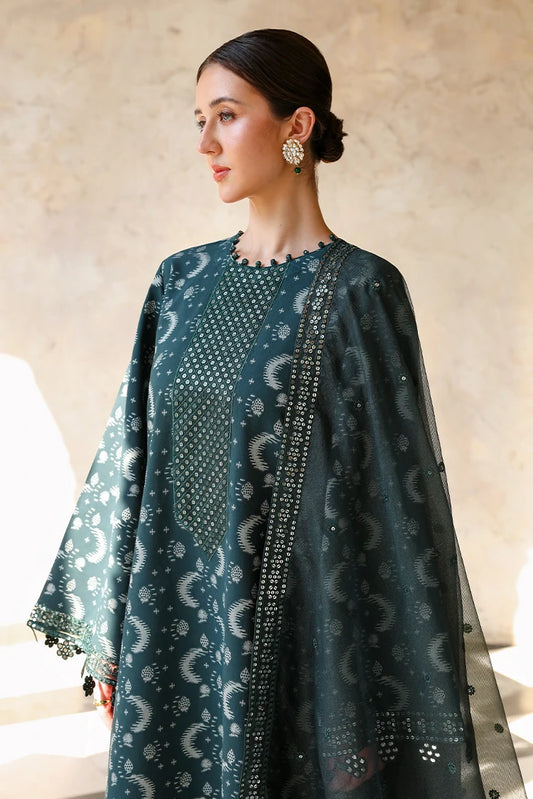Picture of Cross Stitch - Embroidered Lawn Edit Vol 2 - Teal Spruce - Available at Raja Sahib