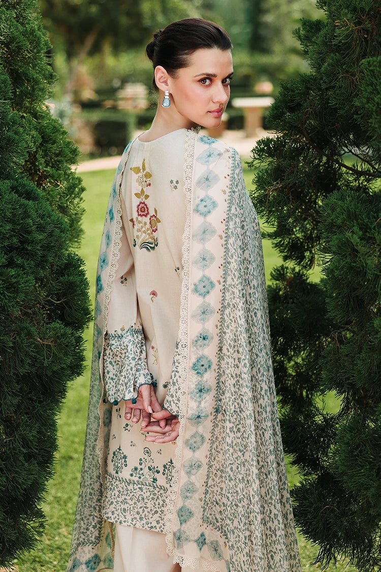 Picture of Cross Stitch - Embroidered Lawn Edit Vol 2 - Subtle Beige - Available at Raja Sahib