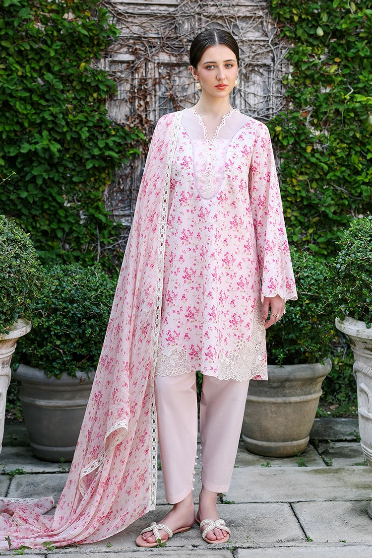 Picture of Cross Stitch - Embroidered Lawn Edit Vol 2 - Peach Sprinkle - Available at Raja Sahib