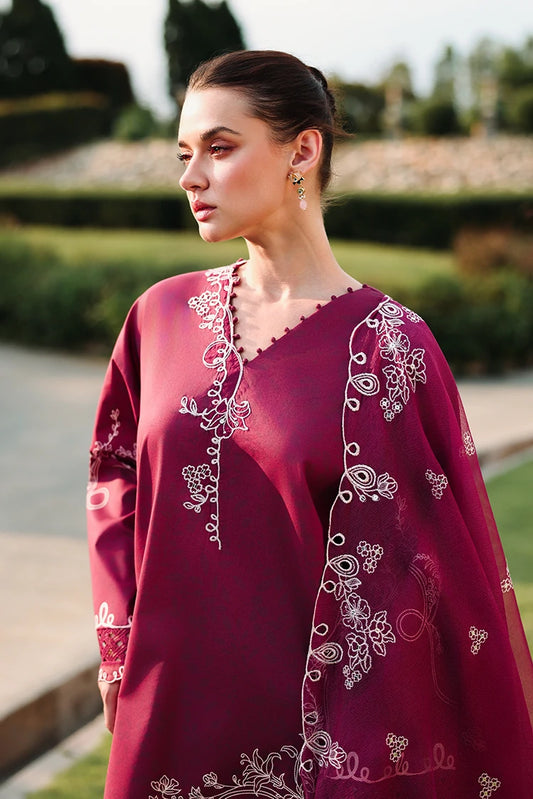 Picture of Cross Stitch - Embroidered Lawn Edit Vol 2 - Plum Essence - Available at Raja Sahib