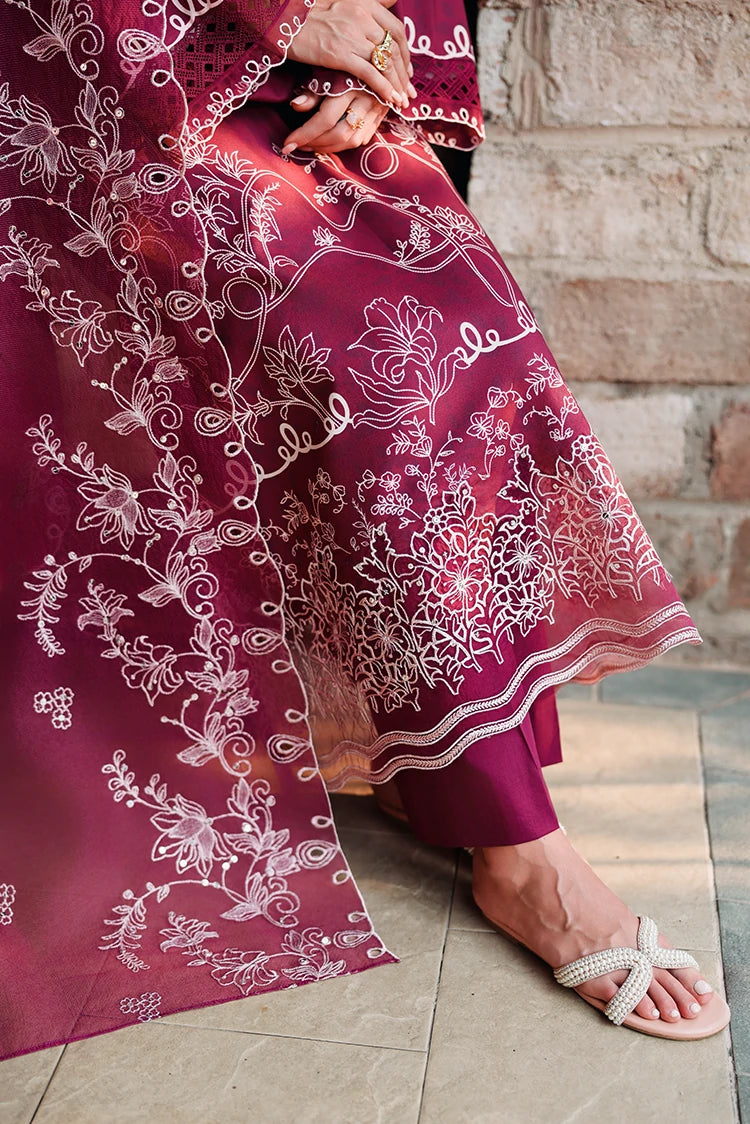 Picture of Cross Stitch - Embroidered Lawn Edit Vol 2 - Plum Essence - Available at Raja Sahib
