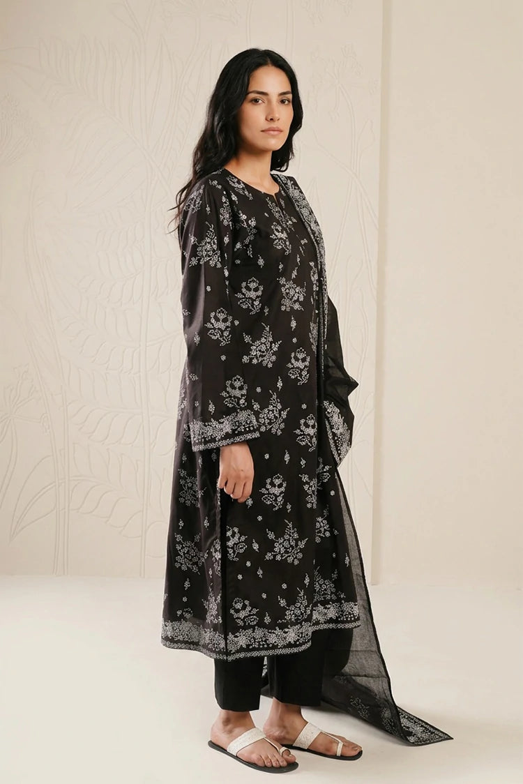 Picture of Cross Stitch - Daily Unstitched Printed Lawn Vol 3 - Phantom Black - Available at Raja Sahib
