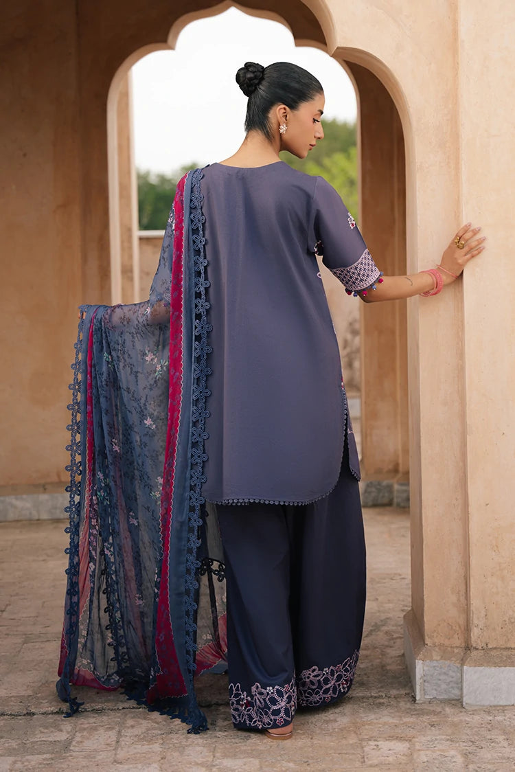 Picture of Cross Stitch - Embroidered Lawn Edit Vol 4 - Indigo Dusk - Available at Raja Sahib