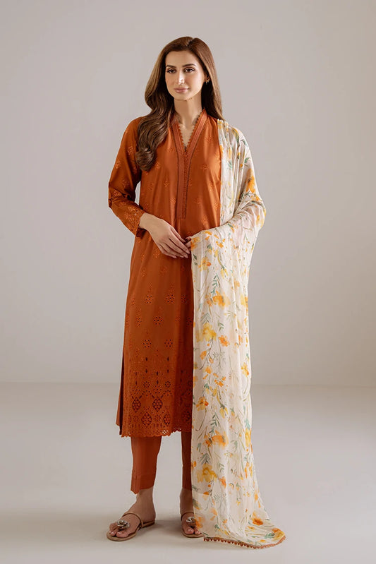 Cross Stitch - Burnt Orange - 3 Piece