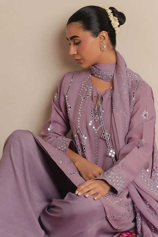 Picture of Cross Stitch - Amethyst Shimmer - 3 Piece - Available at Raja Sahib