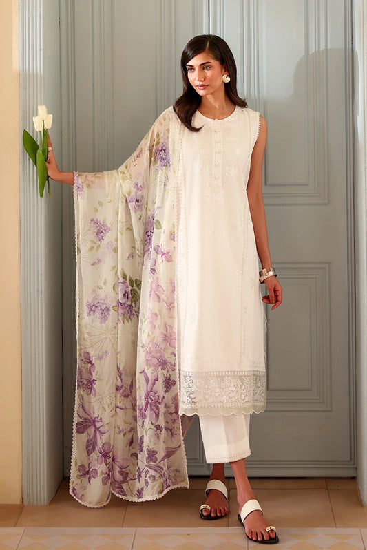Cross Stitch - Unstitched Premium Lawn Vol 3 - Ivory Atelier