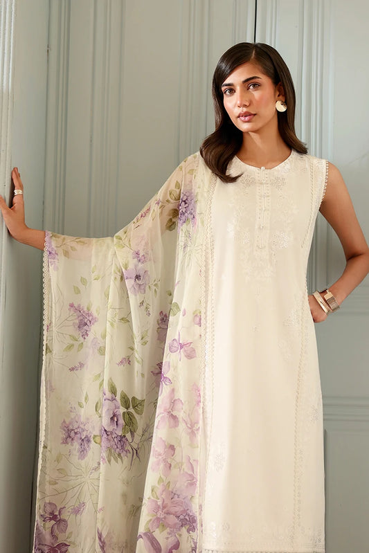 Picture of Cross Stitch - Unstitched Premium Lawn Vol 3 - Ivory Atelier - Available at Raja Sahib