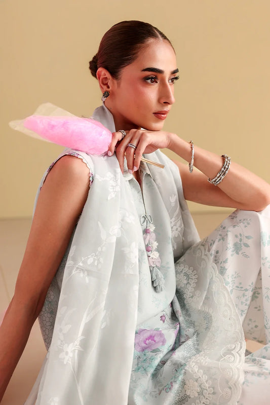 Picture of Cross Stitch - Unstitched Premium Lawn Vol 3 - Carnation Grace - Available at Raja Sahib