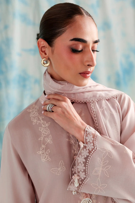 Picture of Cross Stitch - Unstitched Premium Lawn Vol 3 - Muted Mauve - Available at Raja Sahib