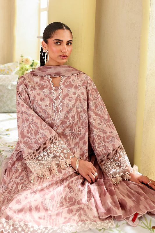 Picture of Cross Stitch - Unstitched Premium Lawn Vol 3 - Subtle Rose - Available at Raja Sahib