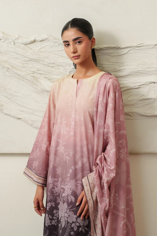 Cross Stitch - Printed Lawn Suit - 3 Piece - Orchid Blush