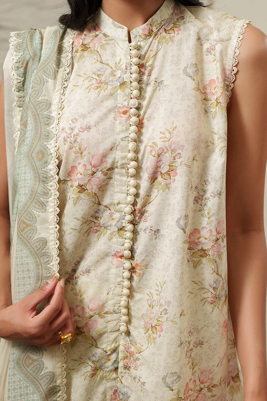Cross Stitch - Printed Lawn Suit - 3 Piece - Vintage Aura -