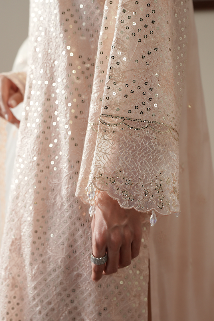 Picture of Cross Stitch - The Occasion Edit - Lunar Ivory - Available at Raja Sahib